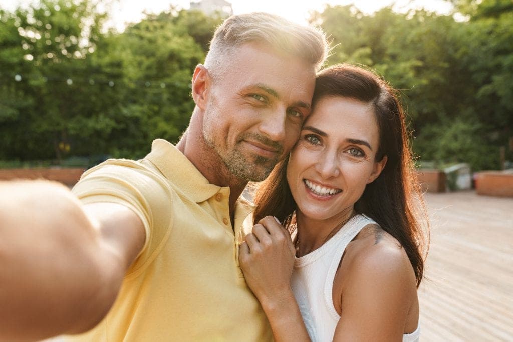 Happy couple smiling